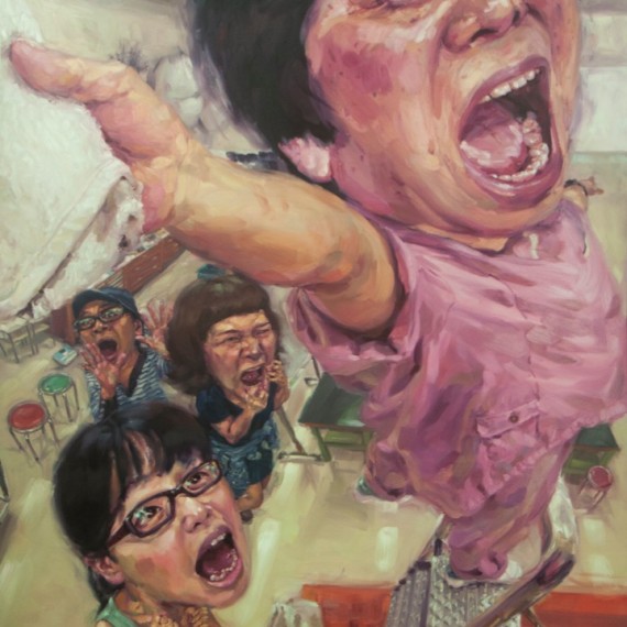 แม่บ้านที่แสนขยัน, (The Diligent Cleaner) , Oil on canvas, 200x300cm.