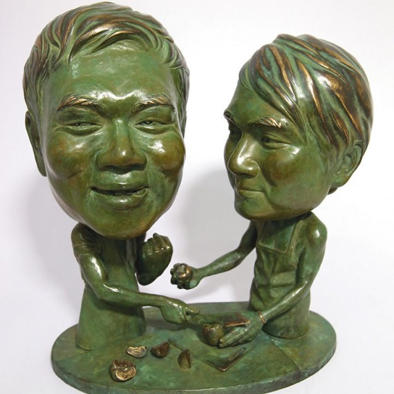 ซอยข้อยแน, (Help me, Please!), Bronze, 32x30x17 cm.