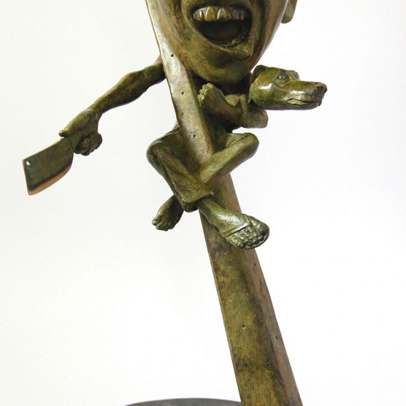 ก็โลกมันร้อน, (Because of Climate Change), Bronze, 56x24x24 cm.