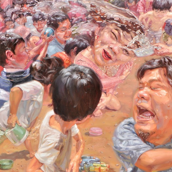 ฆ่าฉันฆ่าฉัน ให้ตายดีกว่า (Better Kill me) : Oil on Canvas, 180x200 cm.