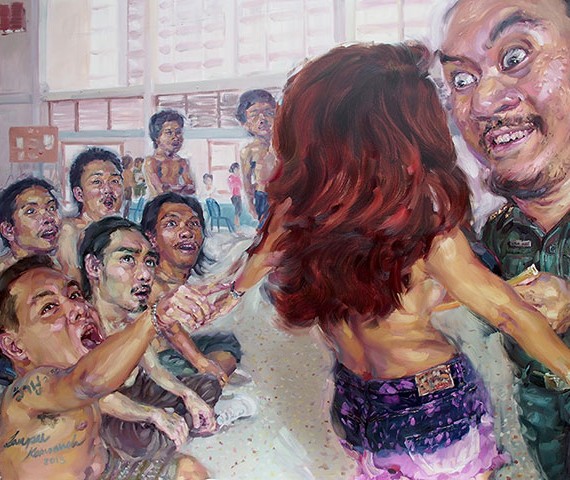 ตกใจหมดเลย, (Oh My Goodness!), Oil on canvas, 200x300 cm.