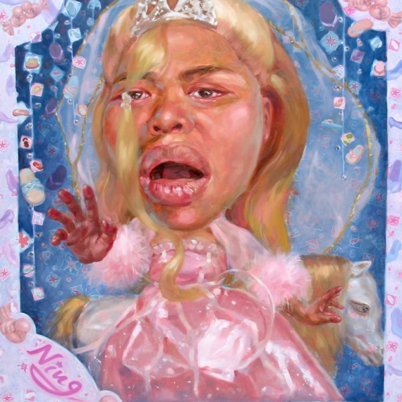 อย่าจากฉันไป (Don't leave me), Oil and Acrylic on Plastic, 170x200 cm.