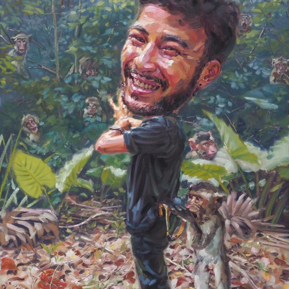 ผู้พิทักษ์ป่าและทรัพยากรทางทะเลของพ่อ (Soldier of The King), oil on linen, 120x100 cm.