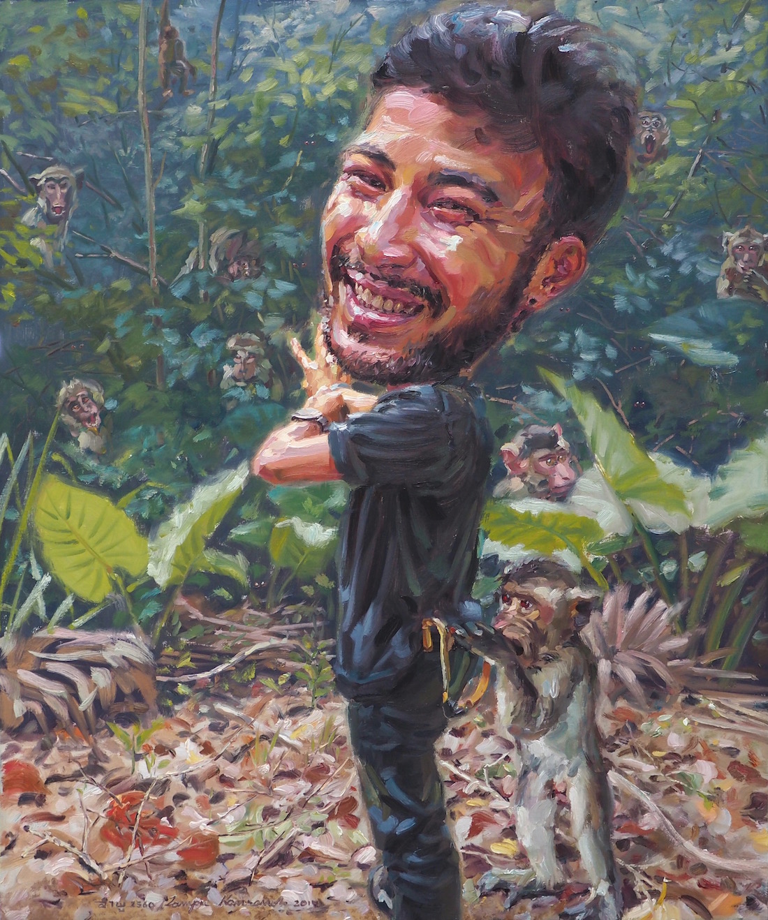 ผู้พิทักษ์ป่าและทรัพยากรทางทะเลของพ่อ (Soldier of The King), oil on linen, 120x100 cm.