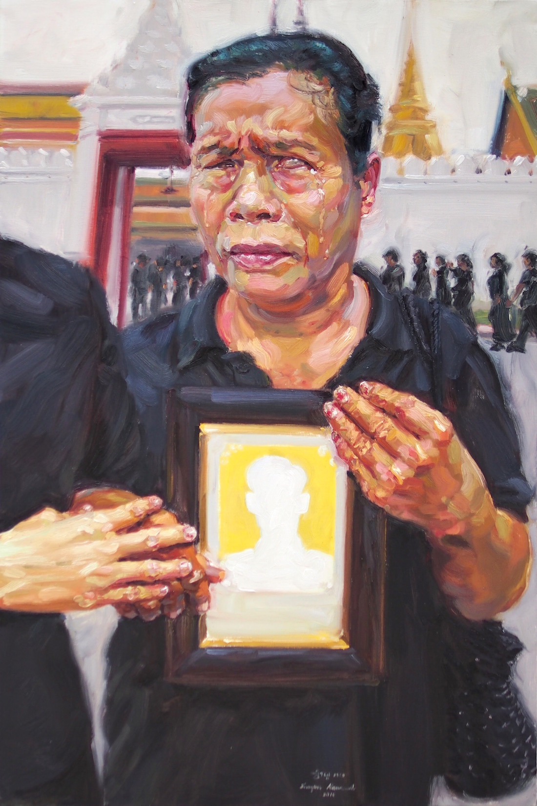 แสงเทียน, (Candlelight Blues), oil on canvas, 100x150cm.