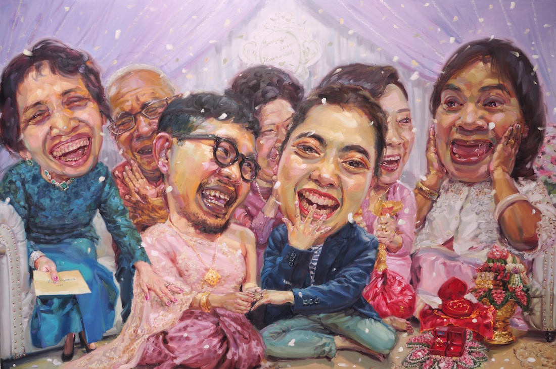 ถูกใจป้า (I am so surprise!), oil on linen, 200x300 cm.