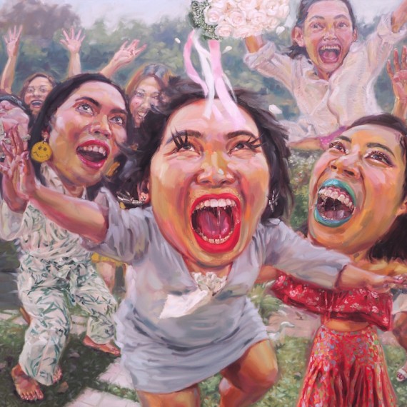 ตะเกียกตะกาย (That’s will be mine!), oil on linen, 200x300 cm.