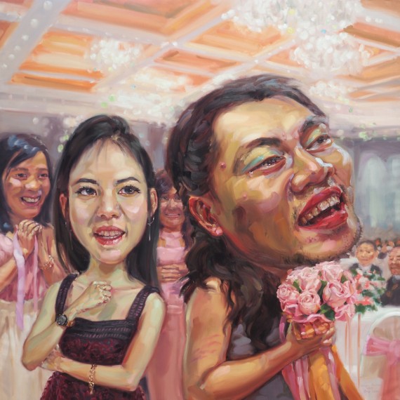 ของรักของข้า (Don’t jealous of me), oil on linen, 200x200 cm.