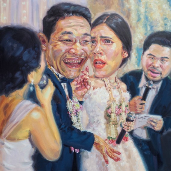 เล็บมือนาง (I really like my nails), oil on linen, 150x150 cm.