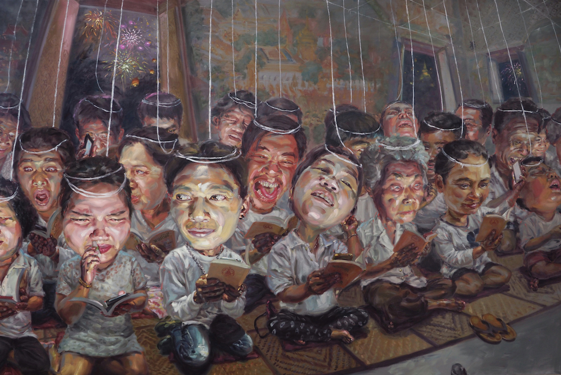 สวดมนต์ข้ามปี (We are praying), oil on linen, 275x400 cm.