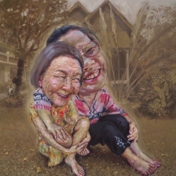 ที่ที่เราพบกันเมื่อก่อน (When I see you again), oil on linen, 120×120 cm.