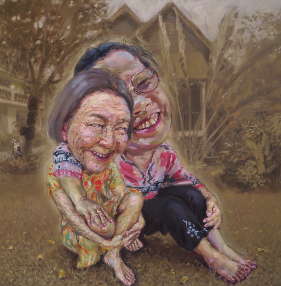 ที่ที่เราพบกันเมื่อก่อน (When I see you again), oil on linen, 120×120 cm.