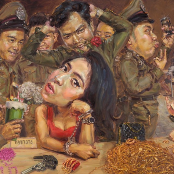 คนน่ารักมักใจร้าย (The beautiful criminal), oil on linen, 170x230 cm.