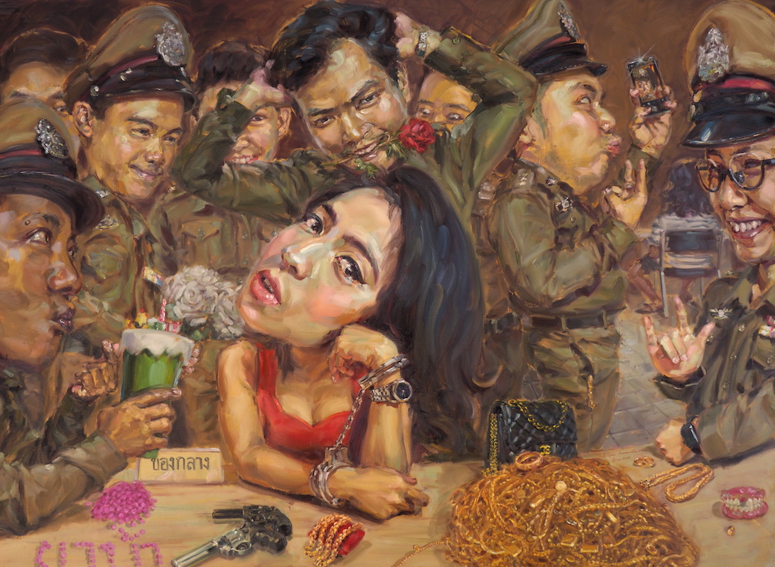 คนน่ารักมักใจร้าย (The beautiful criminal), oil on linen, 170x230 cm.