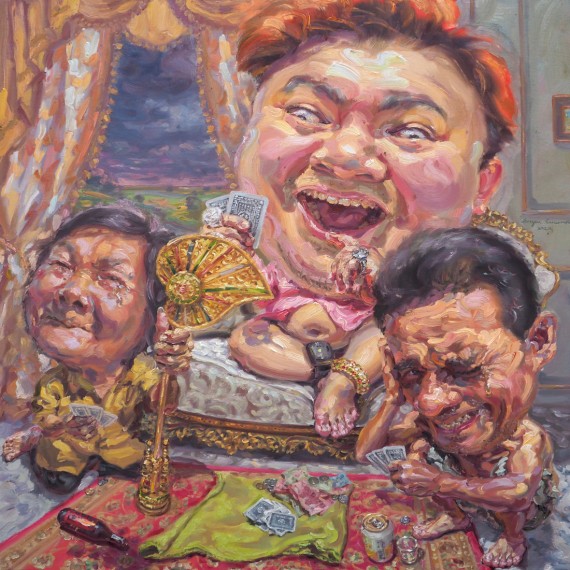The Upper Hand, Oil On Linen, 100x100 cm, 2023.