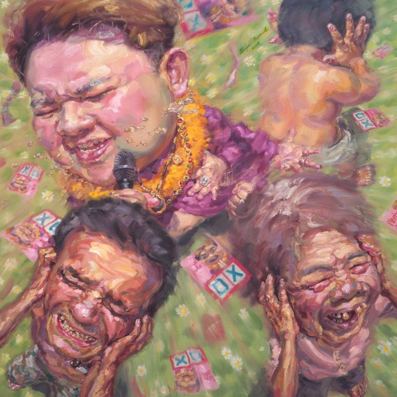 "Woo! Vote Me If You Dare!", Oil On Linen, 100x100 cm, 2023.
